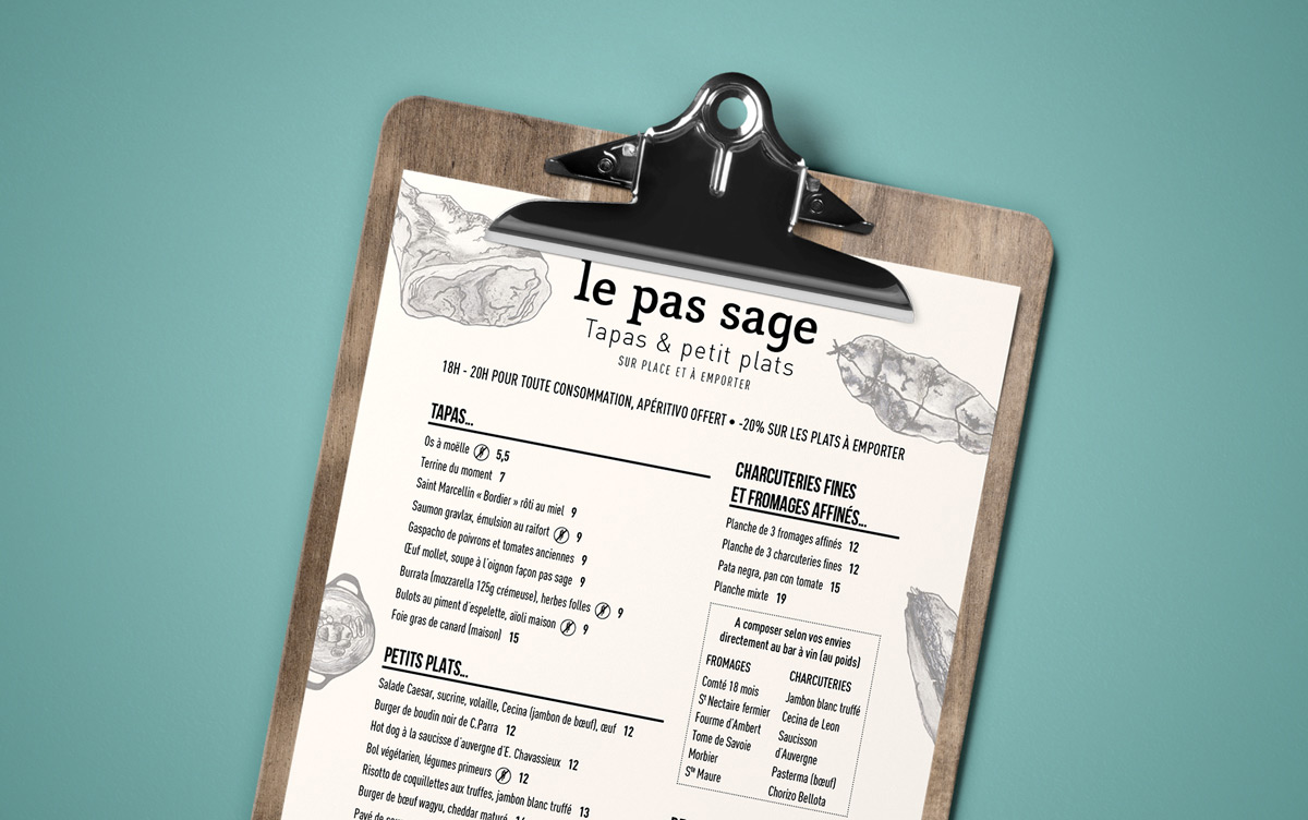 Carte Le Pas Sage clipboard